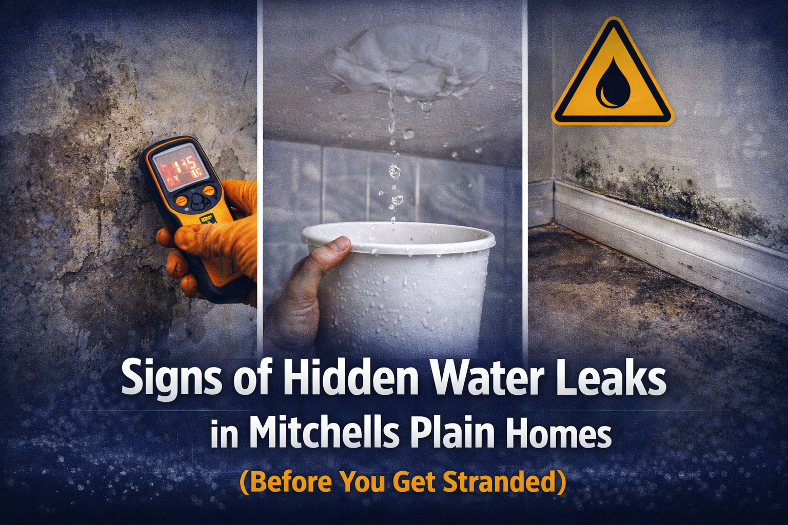 Hidden water leak in Mitchells Plain home causing damp walls